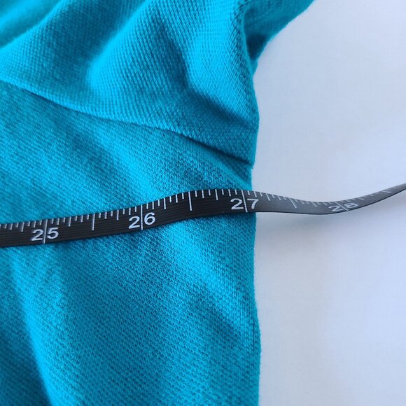 CROFT & BARROW WOMEN'S CLASSIC POLO SHORT SLEEVE SHIRT-SIZE 3X/ BLUE - Picture 3 of 10